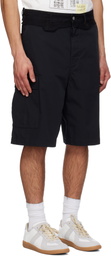 MM6 Maison Margiela Black Raw Edge Cargo Shorts