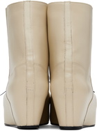 LAURA ANDRASCHKO Beige Riding Ankle Boots