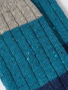 CORGI - Colour-Block Merino Wool-Blend Socks - Multi