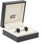 Montblanc - Meisterstück Stainless Steel and Onyx Cufflinks - Silver