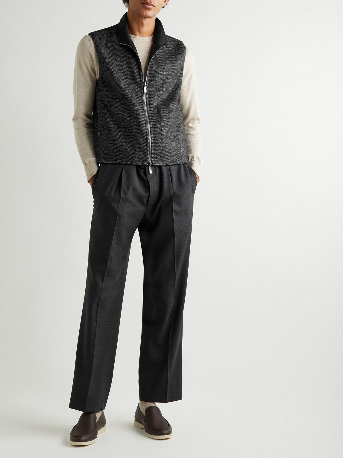 Stòffa - Reversible Vest - Men - Gray