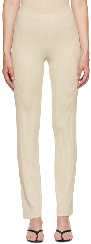 Photo: COTTON CITIZEN SSENSE Exclusive Beige Ibiza Lounge Pants