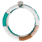 Isabel Marant Green and White Shell Wrap Bracelet