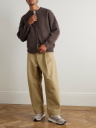 FrizmWORKS - Deck Ribbed Wool-Blend Zip-Up Cardigan - Brown
