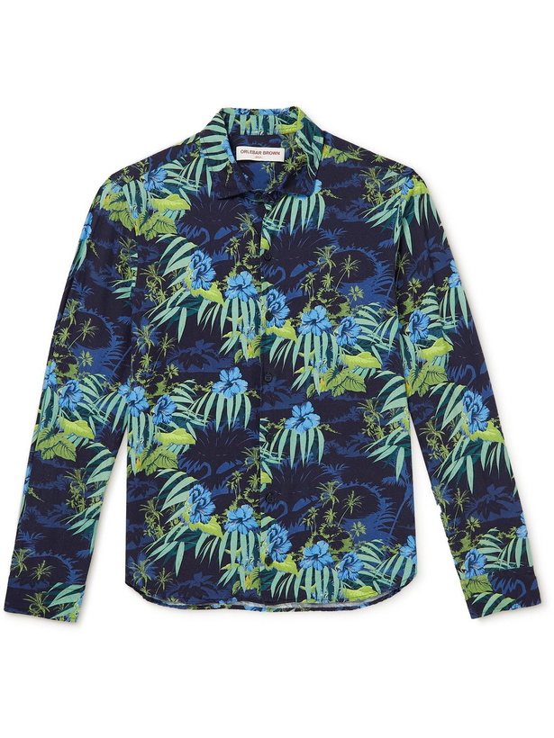 Photo: Orlebar Brown - Giles Islet Printed Woven Shirt - Blue