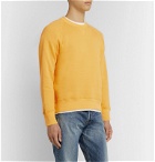 Entireworld - Slim-Fit Mélange Fleece-Back Organic Cotton-Jersey Sweatshirt - Yellow