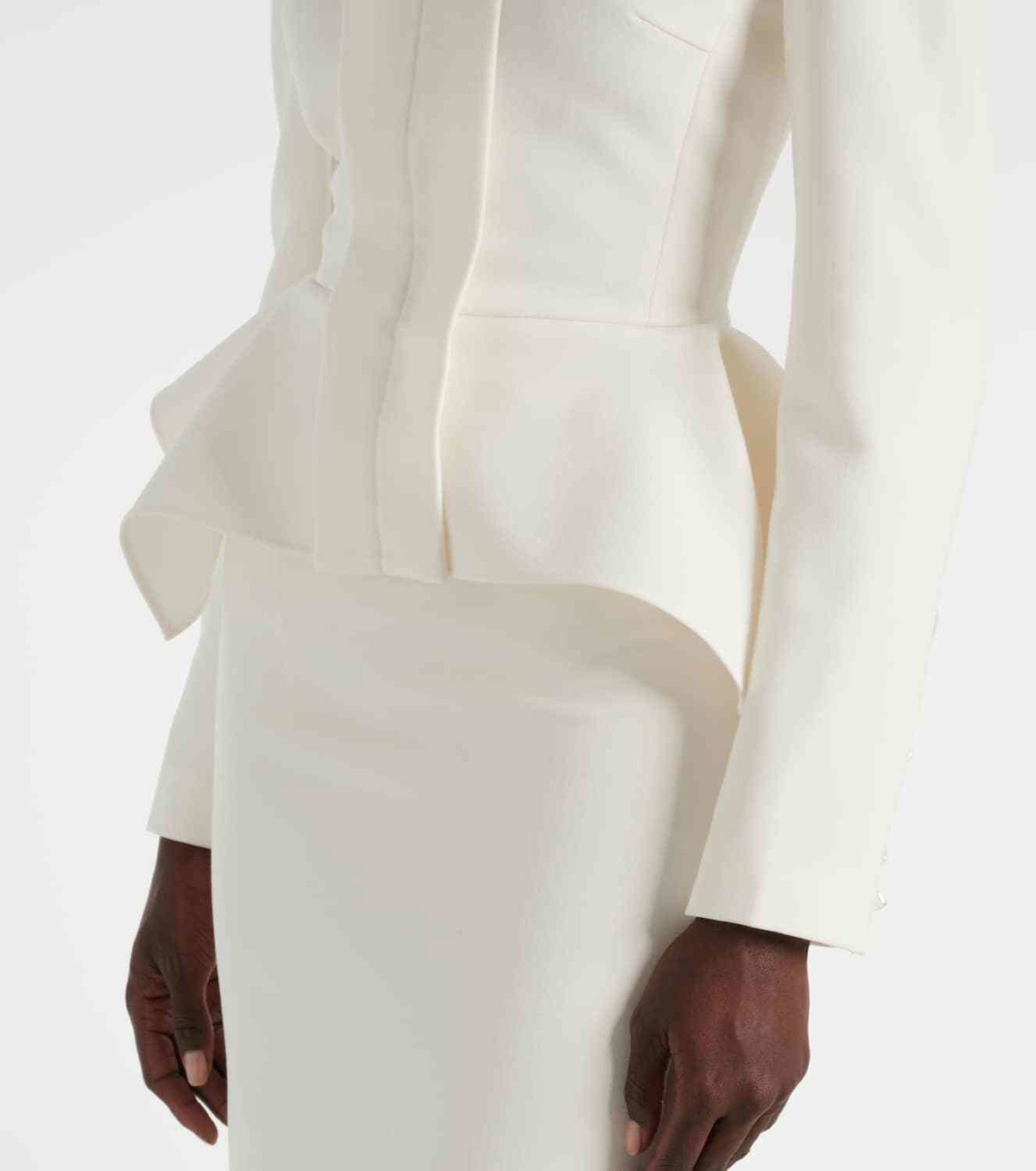 ジャケット ROLAND MOURET Women Jackets 050J LP DR DARED Cropped Stretch Wool Silk Jacket in Black – Roland Mouret