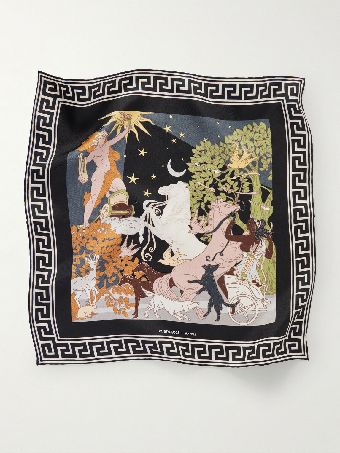Rubinacci - Apollo and Artemis Printed Silk-Satin Scarf