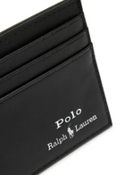 Polo Ralph Lauren Logo-print Leather Card Holder - Black - One Size
