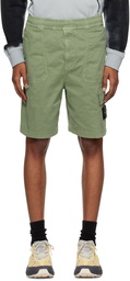 Stone Island Green Patch Shorts