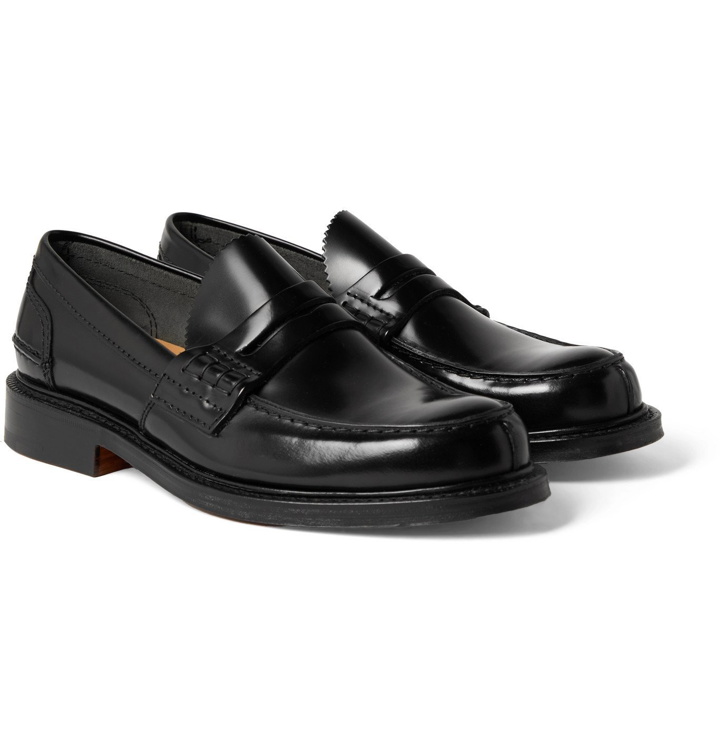 Photo: Church's - Willenhall Bookbinder Fumè Leather Penny Loafers - Black