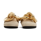 JW Anderson Beige Suede Curb Chain Slippers