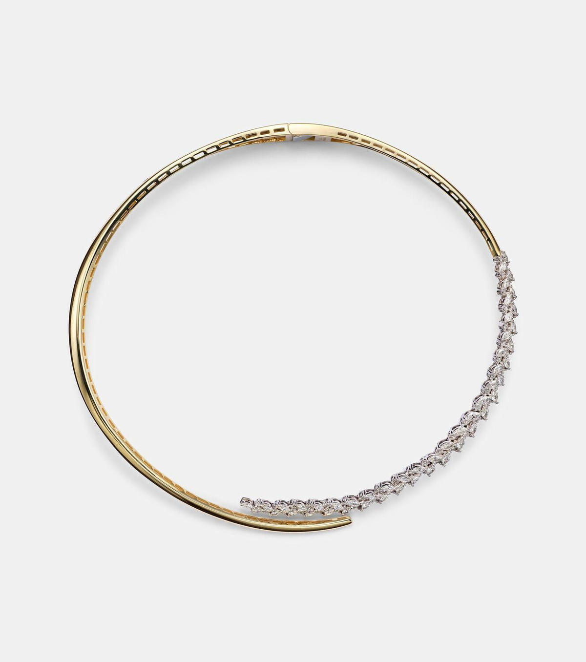 Yeprem Golden Strada 18kt white and yellow gold necklace with diamonds