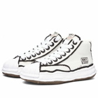 Maison MIHARA YASUHIRO Men's Blakey High Original Sole Overhanging Sneakers in White