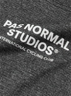 Pas Normal Studios - Mid Logo-Print Polartec® Power Wool™ Cycling Base Layer - Gray