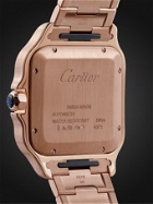 Cartier - Santos Automatic 39.8mm 18-Karat Pink Gold Interchangeable Alligator Watch, Ref. No. WGSA0007