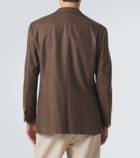 Kiton Prince of Wales check virgin wool blazer
