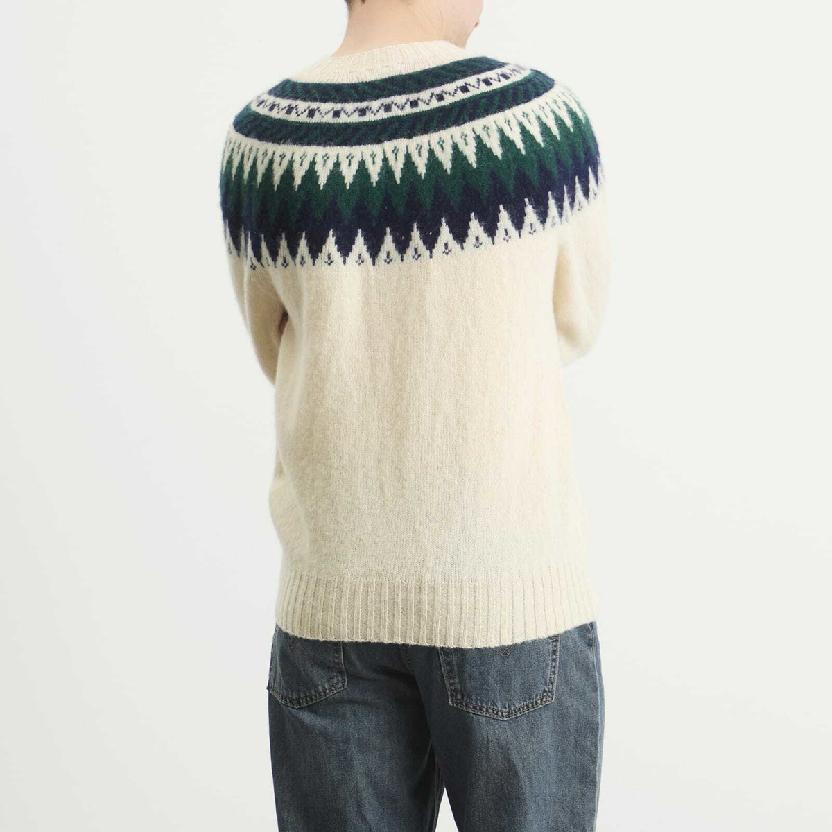 Howlin by Morrison Men's Howlin' Magician In The Mountain Fair Isle Jumper in Ecru