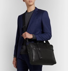 Serapian - Leather-Trimmed Stepan Coated-Cotton Briefcase - Black