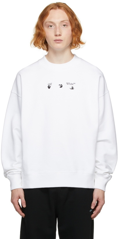 Photo: Off-White White Negative Mark Sweatshirt