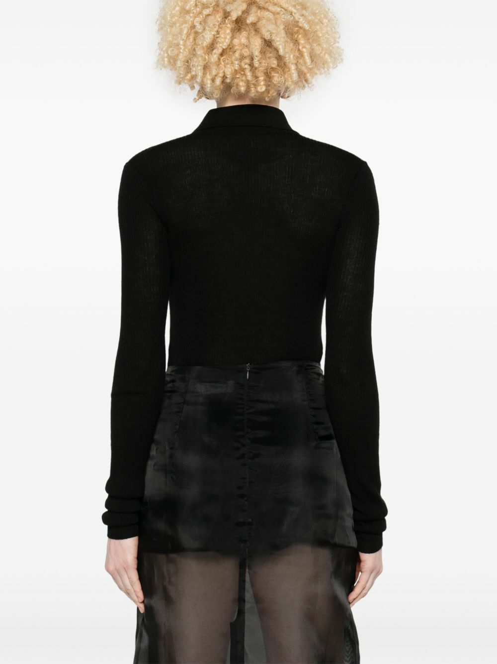 The Frankie Shop Black Buttoned-Up Bodysuit The Frankie Shop