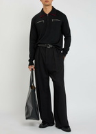 Jil Sander Wool Polo Shirt Black