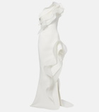 Maticevski Excitement ruffled one-shoulder gown