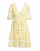 Needle & Thread Womens Mini dress Pastel in Yellow