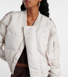 Entire Studios Cropped cotton bomber jacket