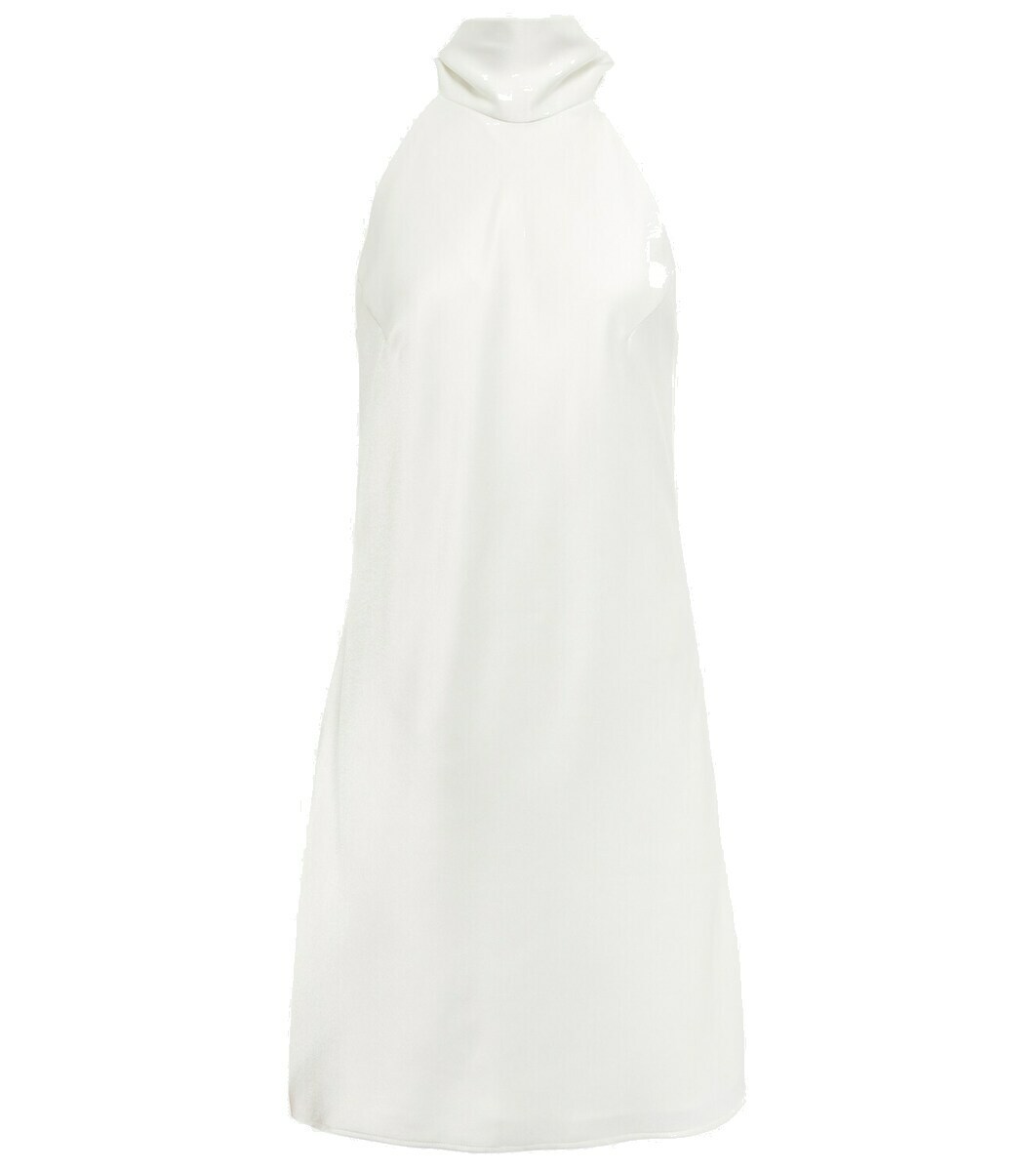 galvan satin tie halter neck dress