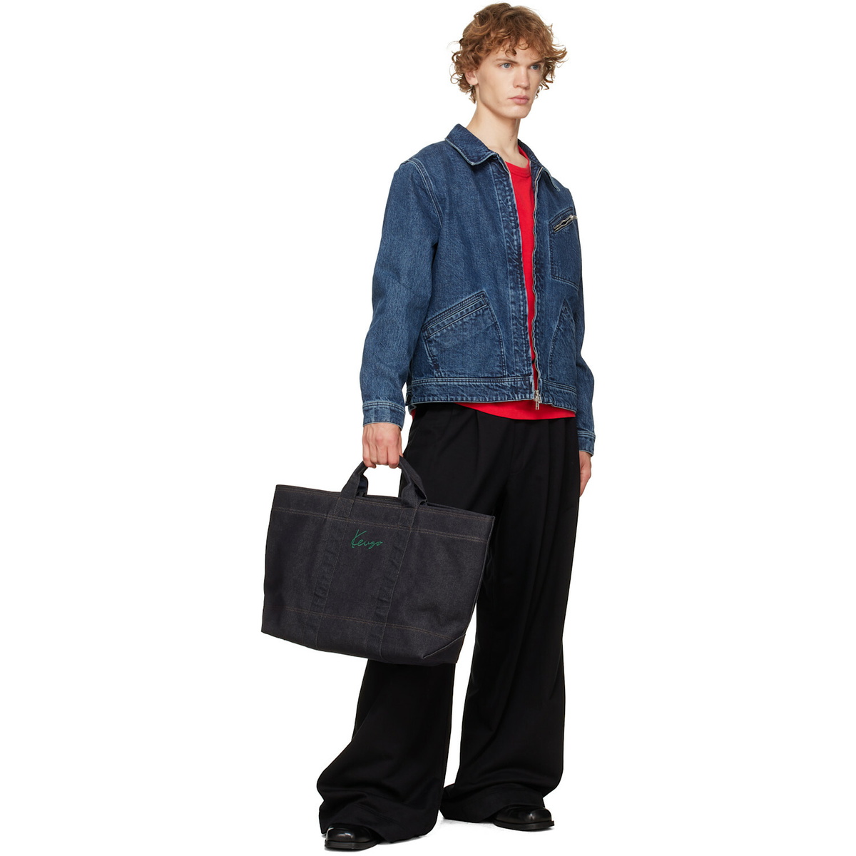 Kenzo Navy Kenzo Paris 'Kenzo Tulip' Large Tote