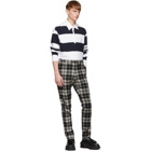Thom Browne Navy and White Rugby Stripe Polo