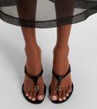 Herbert Levine Kiss And Tell satin thong sandals