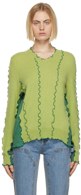 Photo: Sherris Green Wool & Cashmere Ruffle Sade Sweater