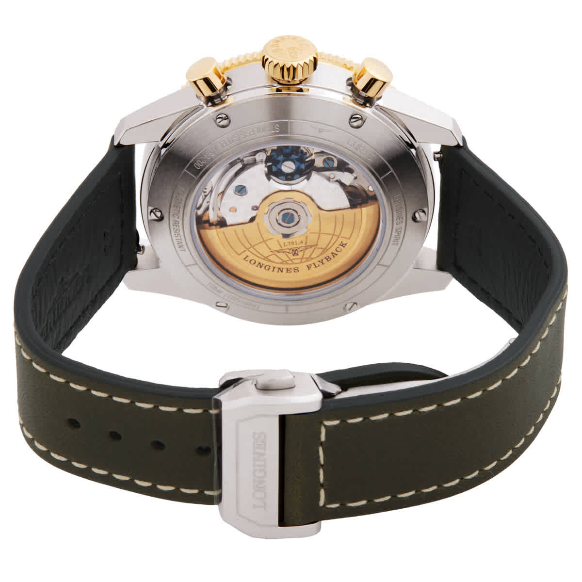 Longines Spirit Flyback Chronograph Automatic Green Dial Mens Watch L3.821.5.53.2