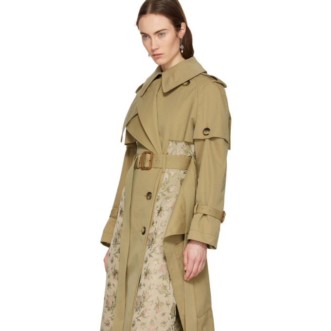 Alexander McQueen Beige Patchwork Trench Coat Alexander McQueen