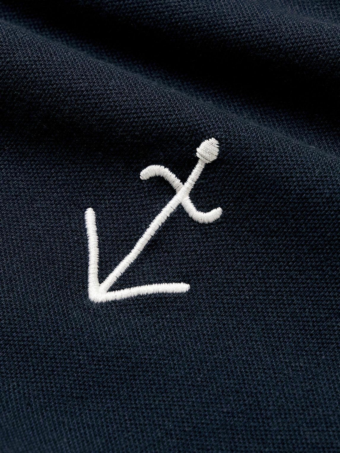 La Paz - Slim-Fit Logo-Emboidered Cotton-Piqué T-Shirt - Blue