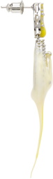 Ottolinger SSENSE Excluisve Yellow & White Rubber Drip Earring
