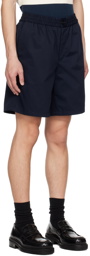 AMI Paris Navy Elasticized Shorts