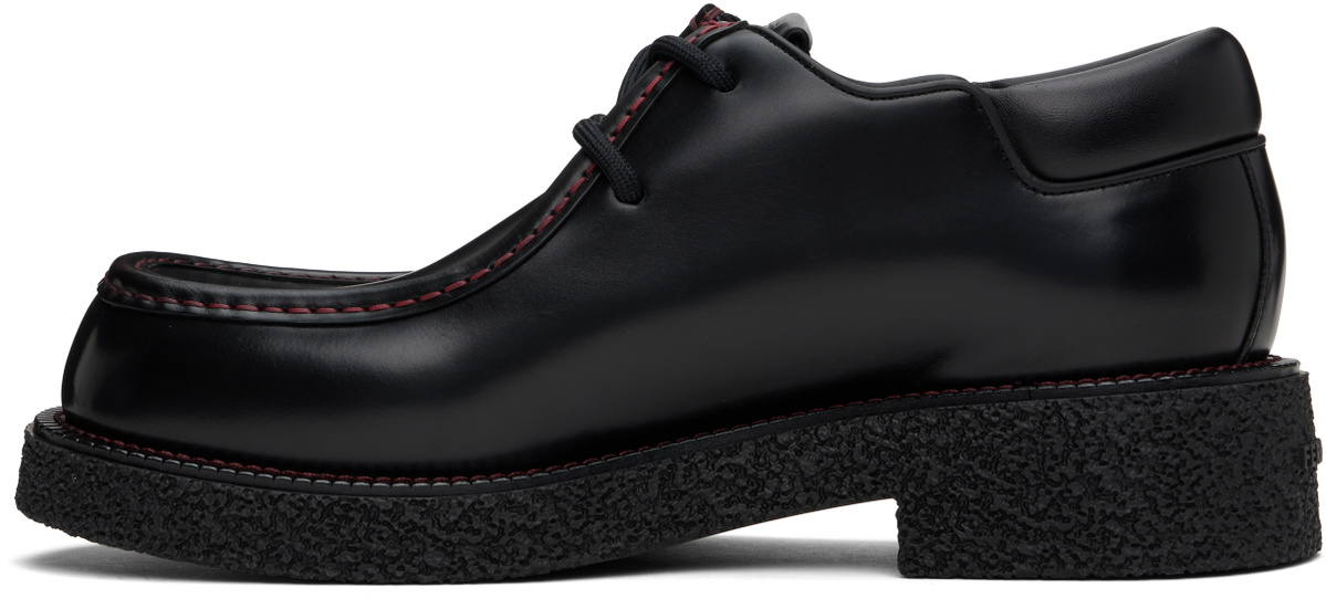 Ferragamo Black Lace-Up Derby