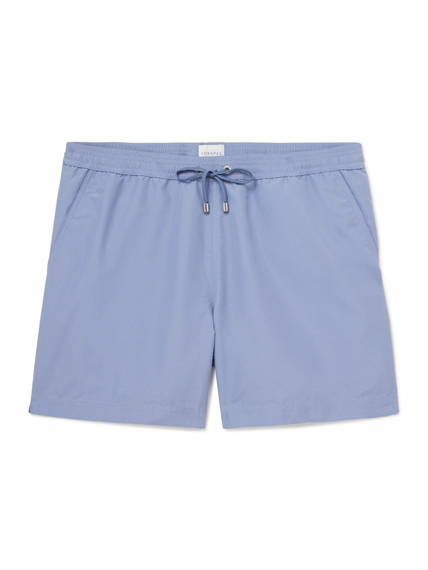 Photo: Sunspel - Straight-Leg SEAQUAL® Swim Shorts - Blue