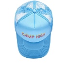 Camp High Men's Higher Level Logo Trucker Cap in Blue