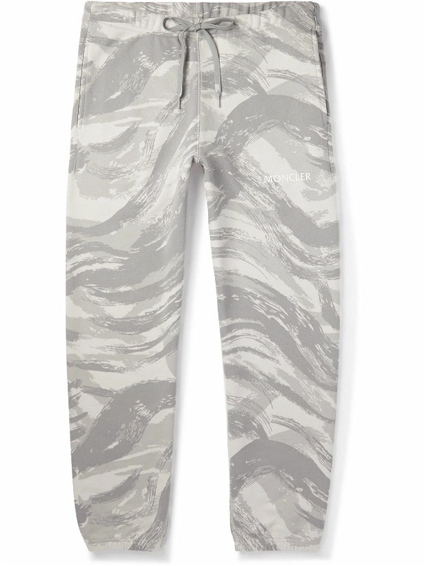 Photo: Moncler Genius - 4 Moncler HYKE Galenstock Tapered Printed Cotton-Jersey Sweatpants - Neutrals