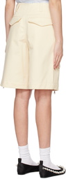 Simone Rocha Off-White Ruffle Shorts