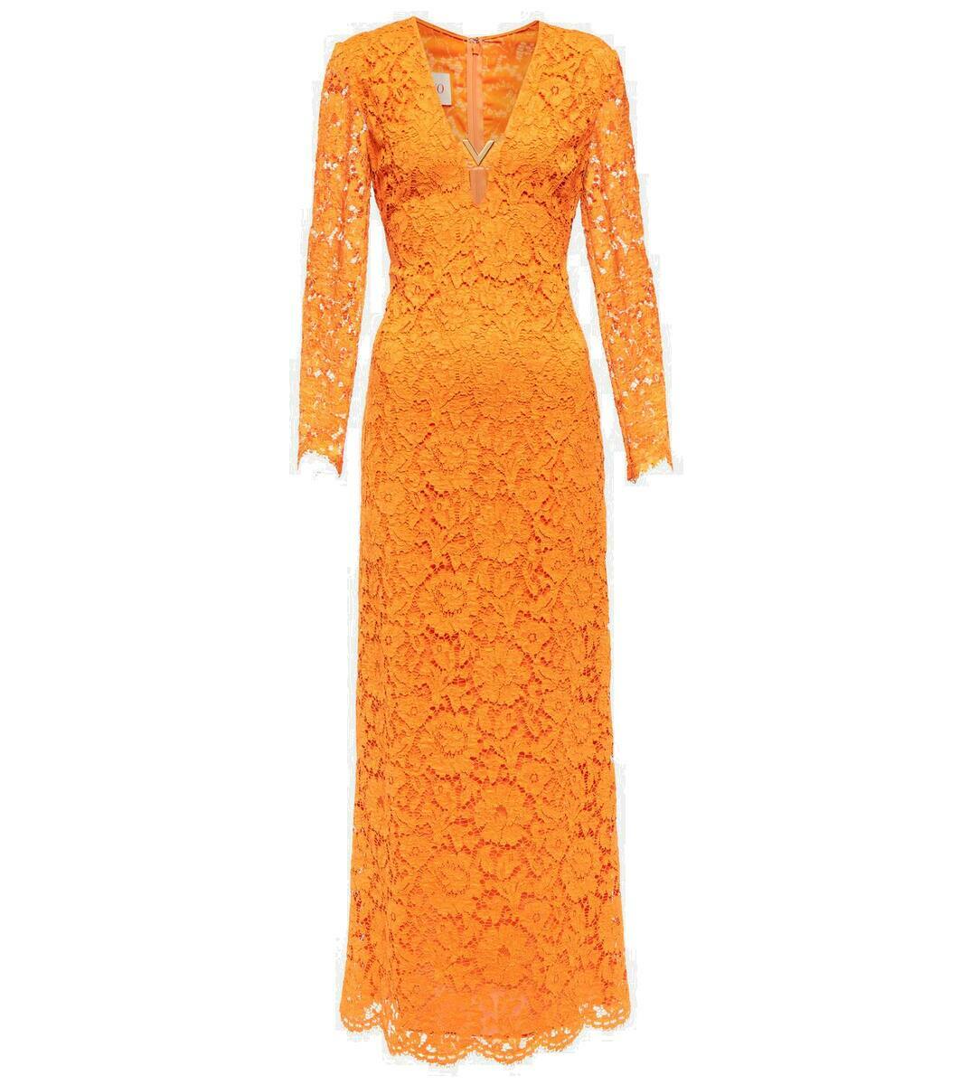 Valentino Velvet Noir Crystal-Trim Midi Dress with Signature V Belt (S–L) main image 0