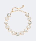 Carolina Herrera Crystal and faux pearl necklace