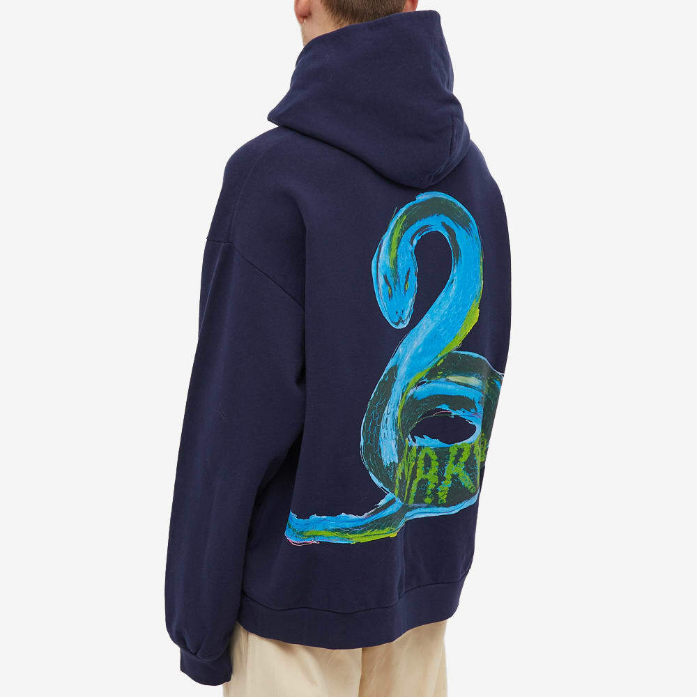 Marni Men's Python Logo Hoody in Ink Marni