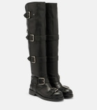Dolce&Gabbana Over-the-knee leather biker boots