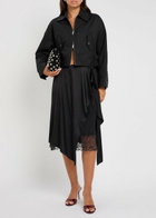 3.1 Phillip Lim Cropped Cotton-blend Jacket Black