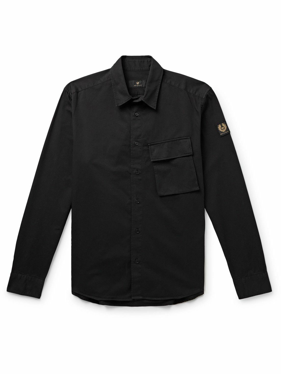 Belstaff - Scale Garment-Dyed Cotton-Twill Shirt - Black Belstaff